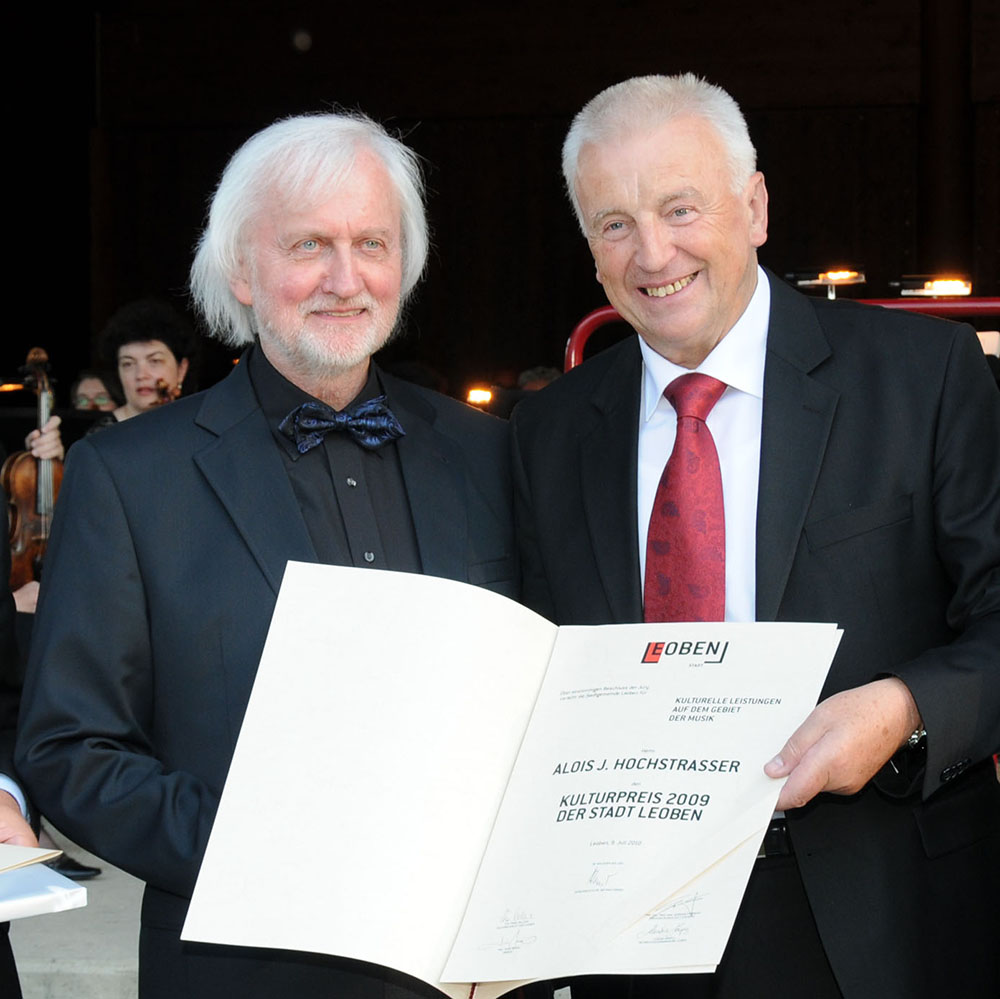 Alois Hochstrassser mit Bürgermeister Konrad